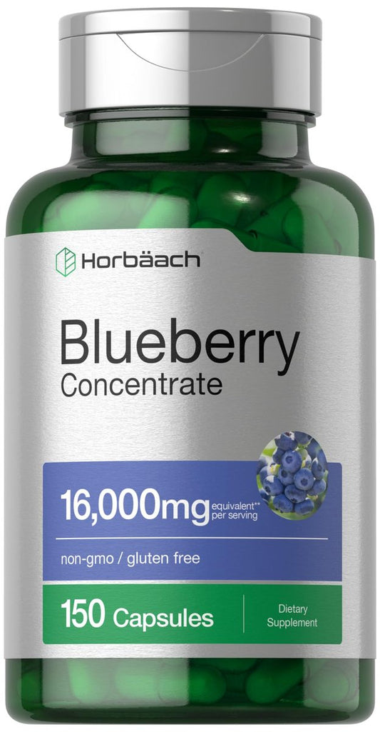 Horbäach Blaubeere Extrakt Nahrungsergänzungsmittel | 150 Kapseln | Blaubeerkonzentrat | Non-GMO & Glutenfrei