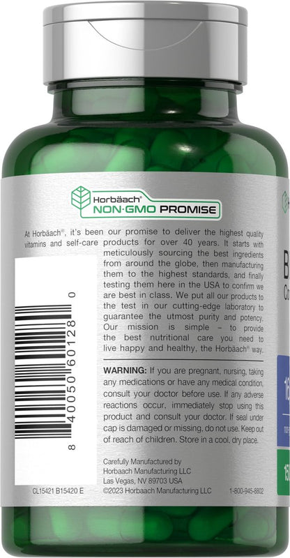 Horbäach Blaubeere Extrakt Nahrungsergänzungsmittel | 150 Kapseln | Blaubeerkonzentrat | Non-GMO & Glutenfrei