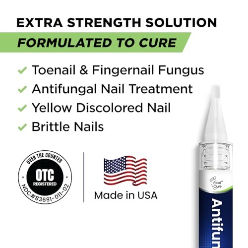 Footcure Antimykotischer Nagelstift – Extra starke Nagelpilzbehandlung mit 25 % Undecylensäure, Teebaum- & Oreganoöl, hergestellt in den USA