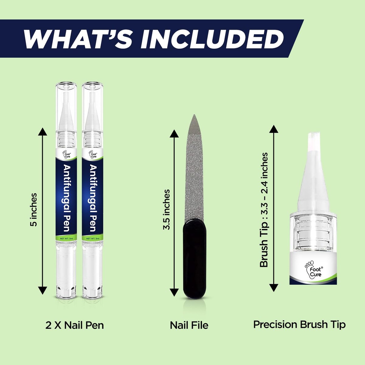 Footcure Antimykotischer Nagelstift – Extra starke Nagelpilzbehandlung mit 25 % Undecylensäure, Teebaum- & Oreganoöl, hergestellt in den USA
