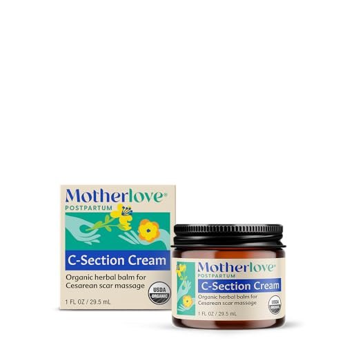 Motherlove C-Section Creme (30ml) – Bio-Kräuter-Narbencreme zur Pflege nach Kaiserschnitt – Lindert Beschwerden, minimiert Narbenbildung & reduziert Narbengewebe – Nicht-GMO, tierversuchsfrei
