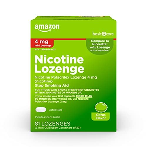 Mini Nikotin-Lutschtabletten 4 mg, Zitrusgeschmack, Raucherentwöhnung, 81 Stück