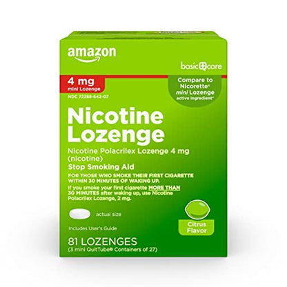 Mini Nikotin-Lutschtabletten 4 mg, Zitrusgeschmack, Raucherentwöhnung, 81 Stück