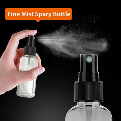 30 Stück 2 oz Feinsprühflaschen aus klarem Kunststoff mit Pumpsprühkopf – Ideal für ätherische Öle, Reisen, Parfüms – Nachfüllbare & wiederverwendbare leere Plastikflaschen für unterwegs