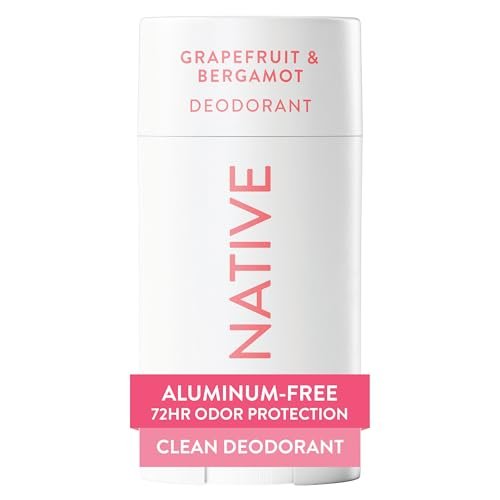 Native Deodorant Grapefruit & Bergamot – Aluminiumfrei, 72h Geruchskontrolle, 2,65 oz