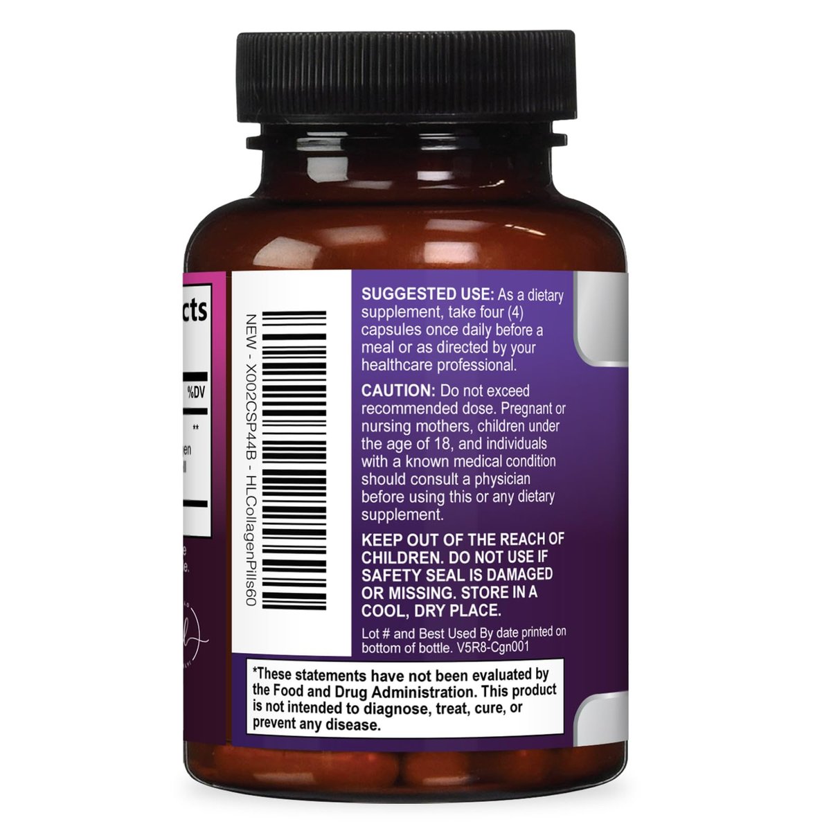 Multi Collagen Peptide Komplex – Fortschrittliche Hydrolysierte Kollagenkapseln mit Typ I, II, III, V & X – Unterstützung für Haut, Haare, Nägel & Gelenke für Frauen & Männer – Hergestellt in den USA – 60 Kapseln