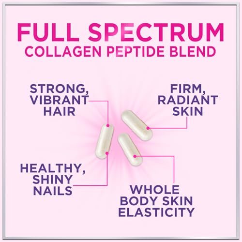 Multi Collagen Peptide Komplex – Fortschrittliche Hydrolysierte Kollagenkapseln mit Typ I, II, III, V & X – Unterstützung für Haut, Haare, Nägel & Gelenke für Frauen & Männer – Hergestellt in den USA – 60 Kapseln