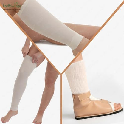 LayerGuard Baumwoll-Strickstoff-Ärmelrolle, dehnbare Rohbaumwolle – Komfortkleidung, schweißabsorbierender Tubularverband – verhindert Rückstandsbildung – Unter-Über-Gips-Ärmelverband (Offwhite, 10 cm)
