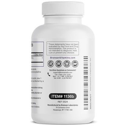 Bronson Traubenkernextrakt 400 mg - Antioxidantien & Immununterstützung - Standardisierter Extrakt mit 95 % Proanthocyanidinen - Nicht-GVO, 180 vegane Kapseln