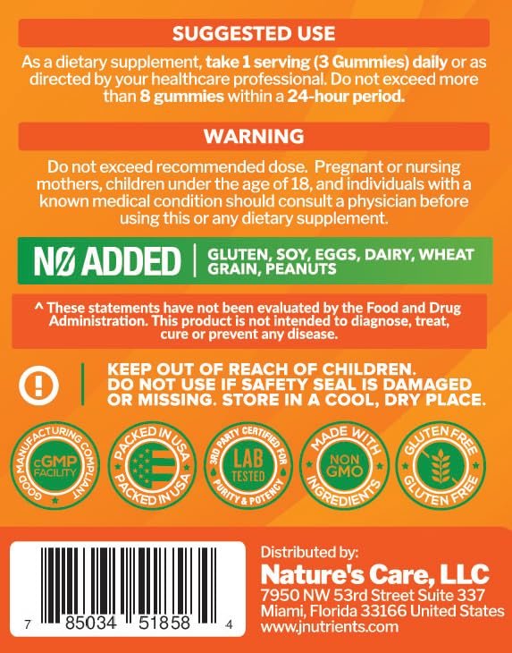 Vitamin C Gummis 1000mg – Kaubare Multivitamine für Erwachsene & Kinder mit Zink für Immun- & Kollagenunterstützung – Höchste Stärke, Natürlicher Orangen-Geschmack – Glutenfrei, Nicht-GVO, Vegetarisch – 60 Gummis