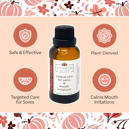 Punkin Bio Zahnfleisch & Mundschmerz Öl – Verdünntes Nelkenöl mit Kamille & Pfefferminze | Natürliche Tropfen für Mundreizungen (30 ml)
