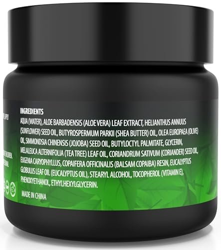 Viking Revolution Teebaumöl-Balsam - Fußcreme für trockene Haut - Tiefenfeuchtigkeitsspendende Formel mit Aloe Vera, Vitamin E & Eukalyptus - Beruhigt & Hydratisiert raue Hände, Ellbogen & Füße (60 ml, 1er-Pack)