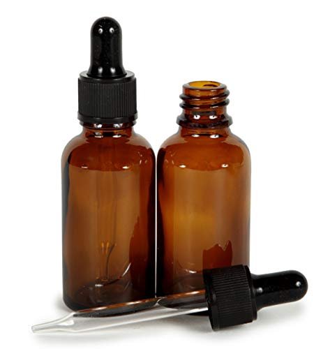 Vivaplex Amber Glasflaschen 4 oz mit Glaspipetten – 2er-Pack