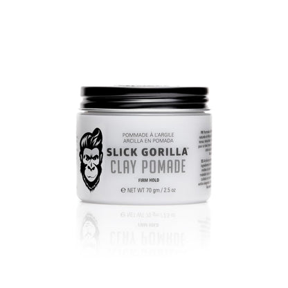 Slick Gorilla Clay Pomade für Männer | 2,5 oz (75 ml) | Starker Halt mit natürlichem, mattem Finish | Nicht fettend für texturiertes, welliges & dickes Haar | Leicht auswaschbar, keine Flocken
