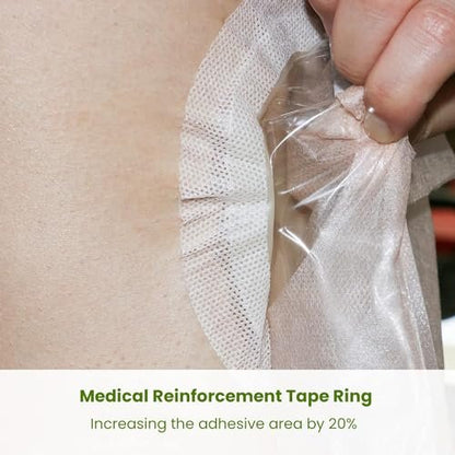 KONWEDA 20 Stück Kolostomiebeutel, Einteilige Stomabeutel mit Auslass und Klemmen zur Ileostomie-Versorgung, 15-60 mm zuschneidbar (8 Klemmen inklusive)