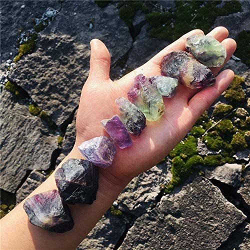 Simurg Roher Fluoritstein 1lb – Regenbogen-Fluorit-Rohkristall der Güteklasse A für Lapidary, Tumbling, Cabbing, Polieren, Reiki-Heilung