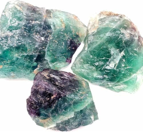 Simurg Roher Fluoritstein 1lb – Regenbogen-Fluorit-Rohkristall der Güteklasse A für Lapidary, Tumbling, Cabbing, Polieren, Reiki-Heilung