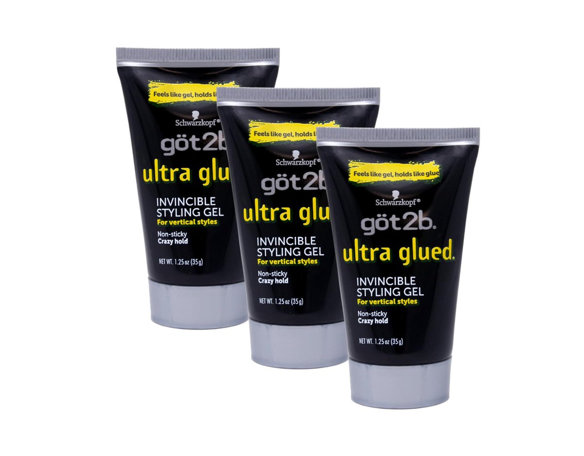 Got2B Ultra Glued Invincible Styling Gel (3er Pack) – 1,25 oz