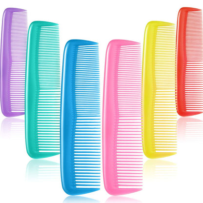 Leinuosen 48-teiliges buntes Haarkamm-Set aus Kunststoff – Taschenkämme für Damen und Herren zum Frisieren und Stylen