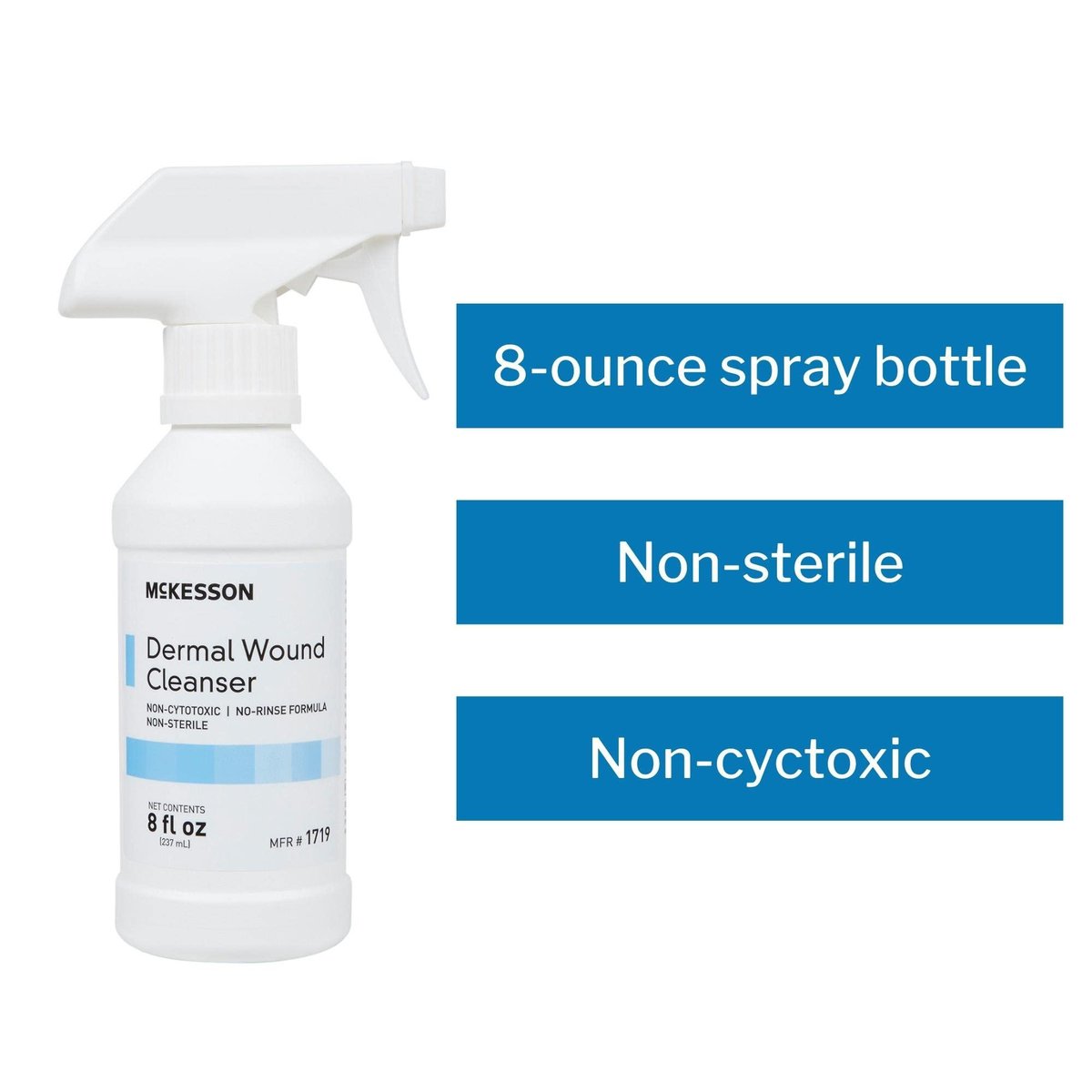 McKesson Dermal Wundreinigungsspray, 237 ml – Erste-Hilfe-Lösung für Schnitte, Schürfwunden, Verbrennungen und kleinere Verletzungen