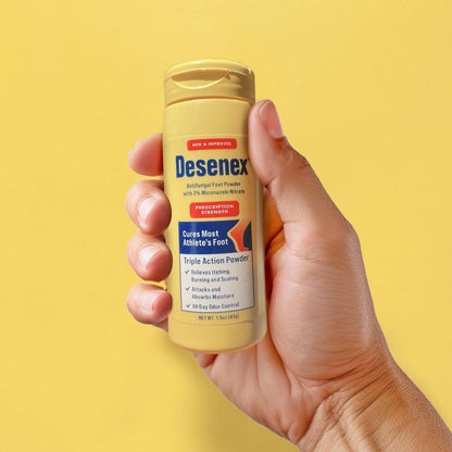 Desenex Anti-Pilz Fußpuder, bekämpft Fußpilz, 2% Miconazolnitrat, lindert Juckreiz, Brennen und Schuppen, absorbiert Feuchtigkeit, Geruchskontrolle, 42,5 g