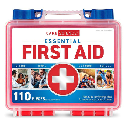 Care Science Erste-Hilfe-Set, 110 Teile | Professionell für Reisen, Arbeit, Schule, Zuhause, Auto, Notfälle, Überleben, Camping, Wandern und mehr