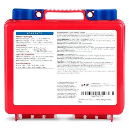 Care Science Erste-Hilfe-Set, 110 Teile | Professionell für Reisen, Arbeit, Schule, Zuhause, Auto, Notfälle, Überleben, Camping, Wandern und mehr