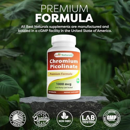 Best Naturals Chrompicolinat 1000 mcg – 240 Tabletten