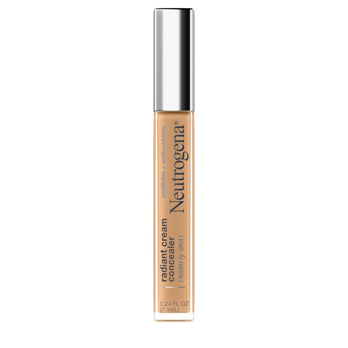 Neutrogena Healthy Skin Radiant Brightening Cream Concealer mit Peptiden & Vitamin E Antioxidans – Leichter Perfektionierender Concealer, nicht komedogen, Haselnuss Medium 01 warme Untertöne, 0,24 oz