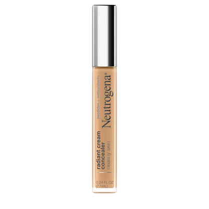 Neutrogena Healthy Skin Radiant Brightening Cream Concealer mit Peptiden & Vitamin E Antioxidans – Leichter Perfektionierender Concealer, nicht komedogen, Haselnuss Medium 01 warme Untertöne, 0,24 oz