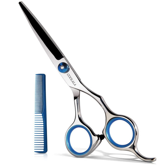 COOLALA Haarschere aus Edelstahl 6,5 Zoll – Professionelle Friseurschere für Herren, Damen, Kinder & Babys – Inklusive Kamm