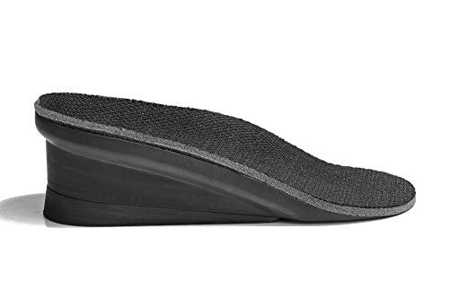 CALTO Verstellbare 1,8 Zoll Höhenverstellbare Einlagen für Männer & Frauen - 3/4 Länge Fersenlift - Unisex Orthopädische Schuheinlagen für Beinlängendifferenz (Schwarz)