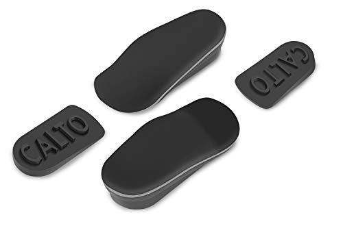 CALTO Verstellbare 1,8 Zoll Höhenverstellbare Einlagen für Männer & Frauen - 3/4 Länge Fersenlift - Unisex Orthopädische Schuheinlagen für Beinlängendifferenz (Schwarz)
