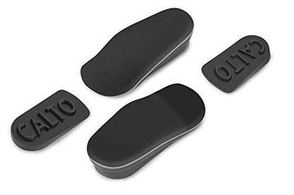 CALTO Verstellbare 1,8 Zoll Höhenverstellbare Einlagen für Männer & Frauen - 3/4 Länge Fersenlift - Unisex Orthopädische Schuheinlagen für Beinlängendifferenz (Schwarz)