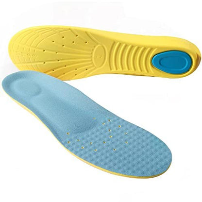 UISUI Memory Foam Einlegesohlen – Atmungsaktive PU-Sporteinlagen mit Stoßdämpfung, Schmerzlinderung bei Plantarfasziitis für Damen und Herren, 1 Paar (M: Herren 6-9 / Damen 7-11)