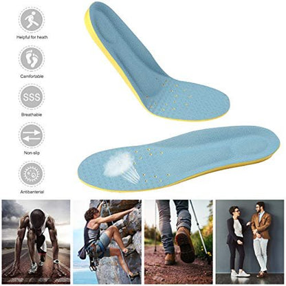 UISUI Memory Foam Einlegesohlen – Atmungsaktive PU-Sporteinlagen mit Stoßdämpfung, Schmerzlinderung bei Plantarfasziitis für Damen und Herren, 1 Paar (M: Herren 6-9 / Damen 7-11)