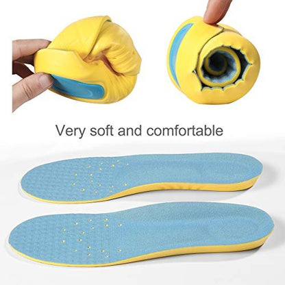 UISUI Memory Foam Einlegesohlen – Atmungsaktive PU-Sporteinlagen mit Stoßdämpfung, Schmerzlinderung bei Plantarfasziitis für Damen und Herren, 1 Paar (M: Herren 6-9 / Damen 7-11)
