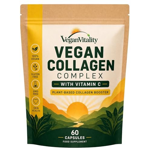 Vegane Kollagenpräparate mit Biotin für Haar, Haut, Nägel & Gelenke – 2 Monate Vorrat. Pflanzliches, tierversuchsfreies Kollagen-Booster-Präparat für Frauen und Männer