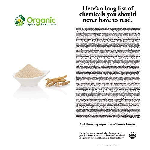 Bio Ashwagandha Wurzelpulver - 1,10 Pfund (17,64 Unzen) | Nachfüllbarer Kraftbeutel, Nicht-GVO, Indischer Ginseng, Withania Somnifera - 100% Roh aus Indien