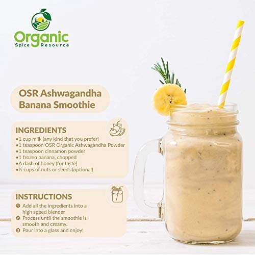 Bio Ashwagandha Wurzelpulver - 1,10 Pfund (17,64 Unzen) | Nachfüllbarer Kraftbeutel, Nicht-GVO, Indischer Ginseng, Withania Somnifera - 100% Roh aus Indien