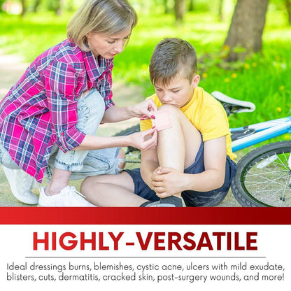 HEALQU Bordered Gauze Island Dressing – 50 Stück, 2" x 2" sterile, einzeln verpackte Gaze-Pads mit wasserabweisender, nicht gewebter Rückseite – weiche und atmungsaktive Wundauflage für Erste Hilfe und medizinische Anwendungen