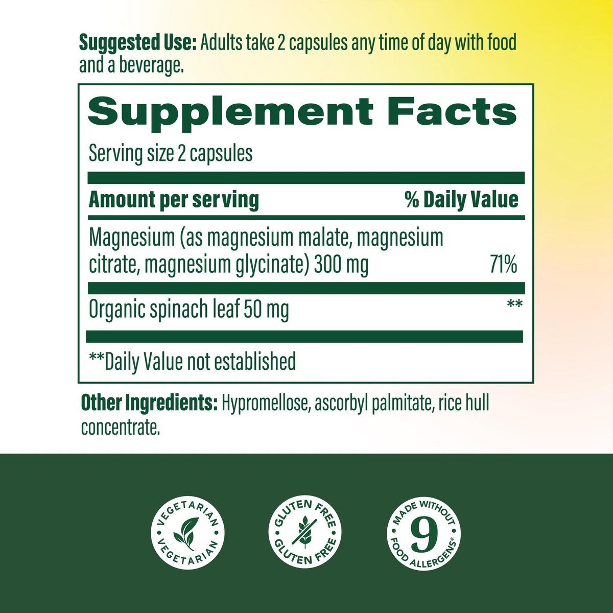 MegaFood Magnesium Glycinat, Citrat, Malat 300 mg – Hoch bioverfügbare Mischung zur Unterstützung von Herz, Nerven und Entspannung, Triple-Magnesium-Komplex, 60 Kapseln (30 Portionen)