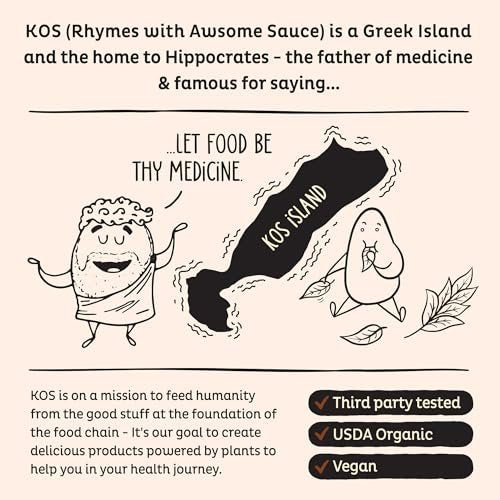 KOS Bio pflanzliches Proteinpulver, Schokolade USDA Organic - Low Carb Erbsenprotein-Mix, veganes Superfood mit Vitaminen & Mineralstoffen - Keto, Soja- & milchfrei - Mahlzeitenersatz für Frauen & Männer - 15 Portionen