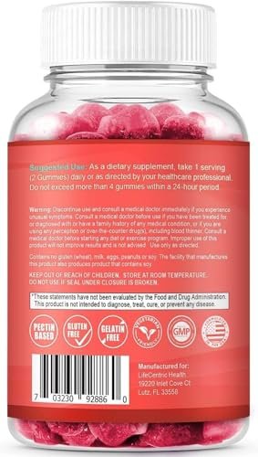 LifeCentric Health Biotin Gummis für Erwachsene | Max Stärke Biotin 10000mcg | Kaubare Biotin-Ergänzung für Frauen und Männer | 100 Stück vegane Haar-Gummis für Haut, Haare und Nägel