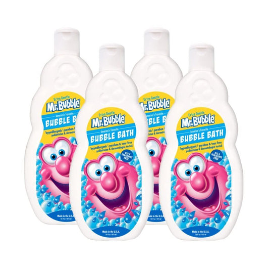 Mr. Bubble Extra Sanftes Badeschaumbad (4er-Pack) – 16 Fl Oz pro Flasche
