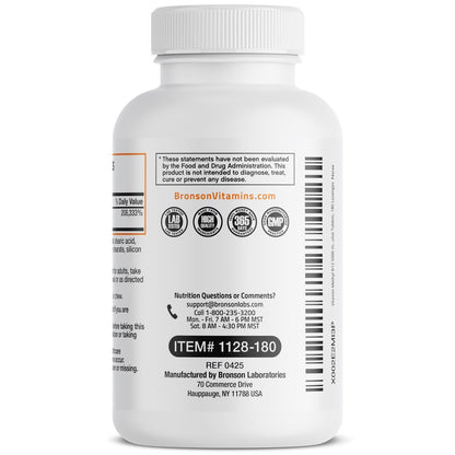 Bronson Methyl B12 5000 mcg – Vitamin B12 Methylcobalamin für Energie & Gehirnunterstützung, 180 Lutschtabletten