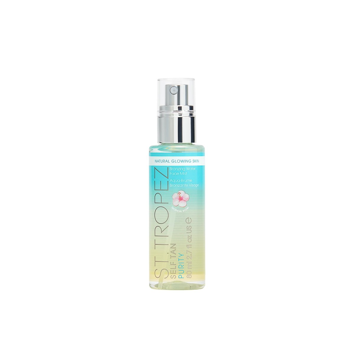 St.Tropez Self Tan Purity Bronzing Water Face Mist – Natürlicher Sonnenkuss mit Hyaluronsäure & Antioxidantien, vegan & tierversuchsfrei, 80 ml