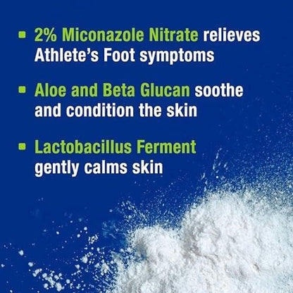Zeasorb Super Absorbent AF Puder – Patentierte Geruchskontrolle mit 2% Miconazolnitrat und beruhigendem Aloe Vera, talkumfrei, 2,5 Unzen Flasche