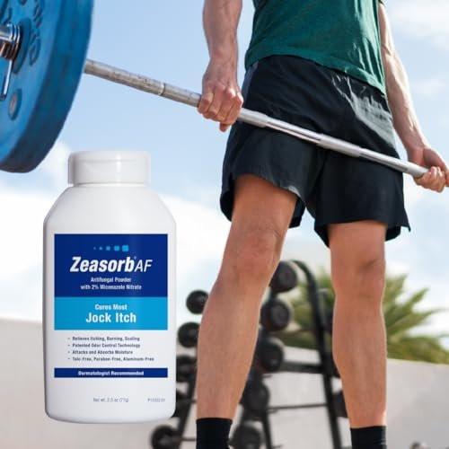Zeasorb Super Absorbierendes Antifungal-Puder für Jock Itch – Dermatologen empfohlen, bekämpft Pilze und absorbiert Feuchtigkeit, patentierte Geruchskontrolle mit Bentonit-Ton und Aloe, 70 g