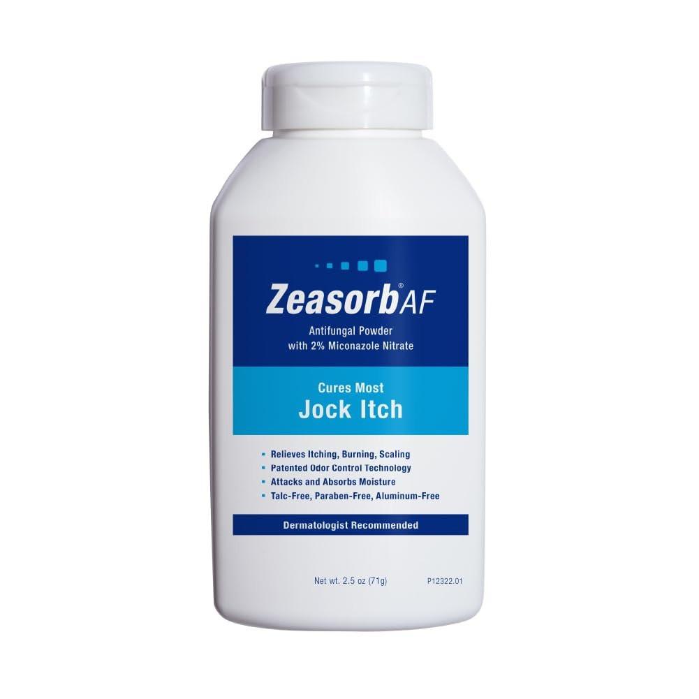 Zeasorb Super Absorbierendes Antifungal-Puder für Jock Itch – Dermatologen empfohlen, bekämpft Pilze und absorbiert Feuchtigkeit, patentierte Geruchskontrolle mit Bentonit-Ton und Aloe, 70 g